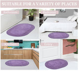 Home Weavers Double Ruffle Collection Bathroom Rugs 4-Piece Set Purple Standard