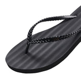 Reef Womens Thong Seaside Twist Flip Flop CJ3606 Black 8M