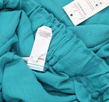 Cupshe Womens Solid Drawstring Wide Leg Pants Aqua Blue Green XS