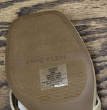 Anne Klein Womens Jevelli Heeled Slip On Dress Sandal JEVE01F9 Gold Yellow 8.5M