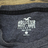 Hollister Mens Must Have Collection Cotton Stretch T-Shirt Tee Dark Blue S
