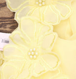 Aqua Womens Applique Floral Off-the-Shoulder Midi Dress IDO14647 Butter yellow M