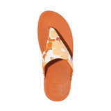 Fitflop Womens Lulu Flowerz Leather Toe-Post Sandals JE1-C36 Peach Orange 6M