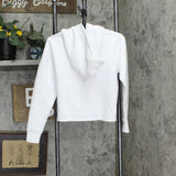 DKNY Sport Womens Ottoman-Knit Stretch Athletic Hoodie DP9T6994 White XS