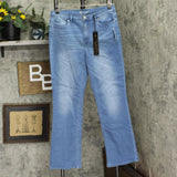DG2 by Diane Gilman Womens Mini Bootcut Stretch Jeans Light Blue 12