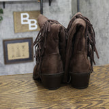 Universal Thread Patsy Tall Fringe Western Boots Cowgirl Chocolate Brown 7M