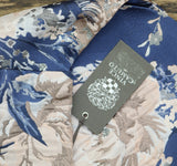 Vince Camuto Womens Petite Jacquard Fit & Flare Dress Blue Floral 4P