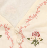 Aqua x Agua Bendita Button Front Floral Embroidered Top IBA29167 Ivory Multi L
