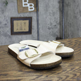 Universal Thread Womens Cameron Single Band Footbed Sandals Cream Off White 11M