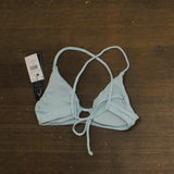 Volcom Juniors Pucker Up Cross-Back Halter Bikini Top O1012510 Cloud Blue S