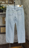 Cotton On Womens Distressed Loose Straight Jeans Lake Blue 14