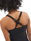 Motherhood Maternity Front Maternity Swim Top with Adjustable Straps Black XS