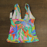 La Blanca Over The Shoulder Tankini Swimsuit Top Tropi-flage Multicolor 12