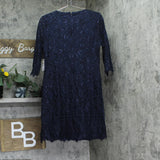 Kensie Womens Half Sleeve Lace Sheath Dress KDLN0805 Navy Blue 8