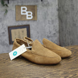A New Day Womens Kimberly Genuine Leather Suede Loafers Dark Sand Brown 8M