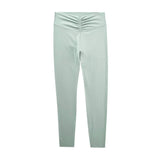 All In Motion Womens Everyday Soft High-Rise 7/8 Ruched Leggings Sage Green S