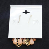 Mixit Teardrop Bead Charm Hoop Earrings Gold / Pink 2.5"