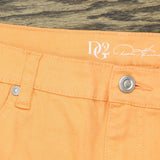 Dg2 by Diane Gilman Womens Distressed Straight Leg Jeans Peach Orange 16W Tall