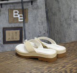 Donald Pliner Womens Sylver Thong Sandals SYLVERR Foam Brown 8M