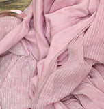 B. Darlin Juniors Metallic V-Neck Belted Dress 914Z740 Pink 7/8