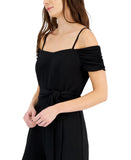 Tahari Asl Women's Off-The-Shoulder Wide-Leg Crepe Jumpsuit 2AM532-T2