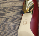 Michael Michael Kors Womens Luna Mid Pumps Heels 40F4LUMP3L Deep Red 8M