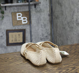 Universal Thread Womens Sylvia Woven Mary Jane Ballet Flats Cream Off White 11M