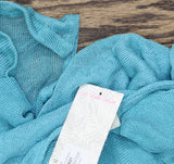 Miken Womens Metallic Mesh Tank Dress Cover Up I9979Q059 Sugar Blue L