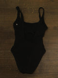 California Waves Padded Textured One Piece Swimsuit Black S