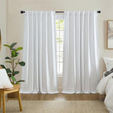 Elrene Solace Blackout Window Curtain Panel with Rod Pocket White 52x95