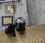 Wild Pair Womens Louudd Sandals Heels 10020354700 Black Smooth 10M