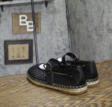 Aqua Womens Crochet Jolee Flats AQ-JOLEE Black 9.5M