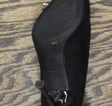 INC International Concepts Embellished Stiletto Heels Black Microsuede 6.5M