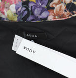 Aqua Womens Button Up Floral Print Mini Dress IDM12072 Black Multi XL