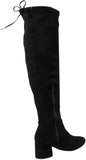 Sugar Womens Ollie Heels Round Toe Over-The-Knee Boots Black Micro 9.5M