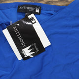 Antthony Womens Double V-Neck Solid Midi Dress 695066-Petite Sapphire Blue PM