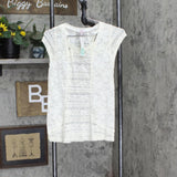 Pixley by Stitch Fix Womens Lave Sheer Blouse Shirt Top 1666e7f08ef3f3 White M