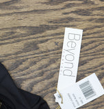 Beyond Control Womens Faux-Leather Accent V-Neck One Piece Swimsuit Black 12