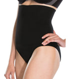 Assets By Spanx Womens Remarkable Results High-Waist Control Briefs Very Black S