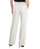 Anne Klein Womens Mid Rise Pintucked Wide-Leg Pants 10895881 Anne White 16