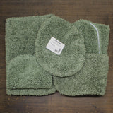 Garland Rug Shaggy Nylon Bath Mat Rug 5-Piece Set Deep Fern Green Standard