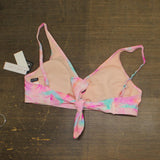 Salt + Cove Womens Plus Size Tie-Dyed Bikini Top CWP22158T Wave Pink Multi 2X