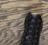 FitFlop Womens F-Mode Leather Lace-Up Flatform Ankle Combat Boots All Black 7.5M
