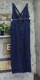 A New Day Womens Open Back Maxi Dress Woven 94439780 Navy Blue L