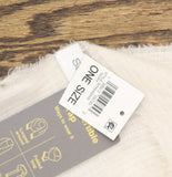 Style & Co. Womens Solid Patchwork Weave Fringe Fuzzy Scarf Ivory White Multi