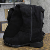 Sun + Stone Anyaa Faux Suede Over-the-Knee Boots Wide Calf Black 8.5M-WC