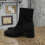 A New Day Womens Suede Block Heels Booties Boots 1669b251aab360 Black 7M