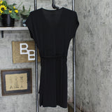 Nine West Womens Knit Belted Unlined Dress 166685687a8b49 Black S