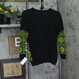 The Grinch Long Sleeve Ugly Christmas Knit Sweater Black Multi L