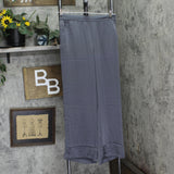 State of Day Womens Crepe De Chine Camisole Pant Pajama Set Ebony Gray M